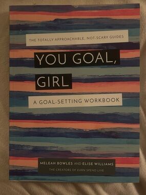 You Goal, Girl – Goal-Setting Workbook (Blue & Pink Striped)